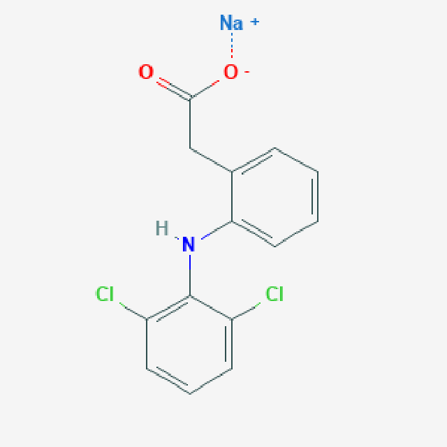 Diclofenac Sodium (15307-79-6) C14H10CL2NNAO22